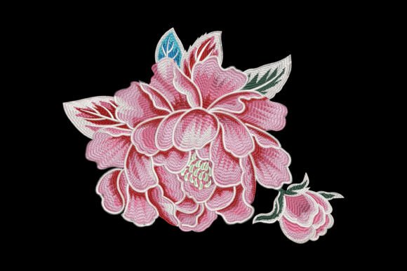 Blooming Peony with Bud
