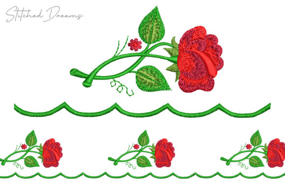 Creative Flower Embroidery Borders