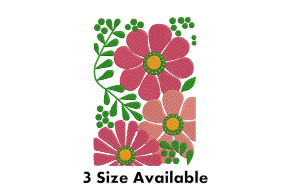 Floral Blooms Embroidery Design Set