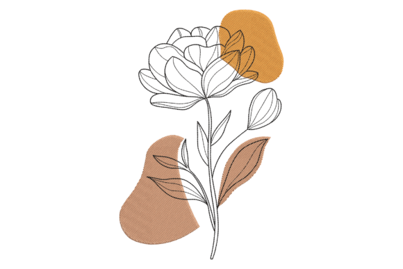 Minimal Floral Outline Embroidery